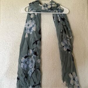 LOFT Floral Aquamarine/teal Scarf